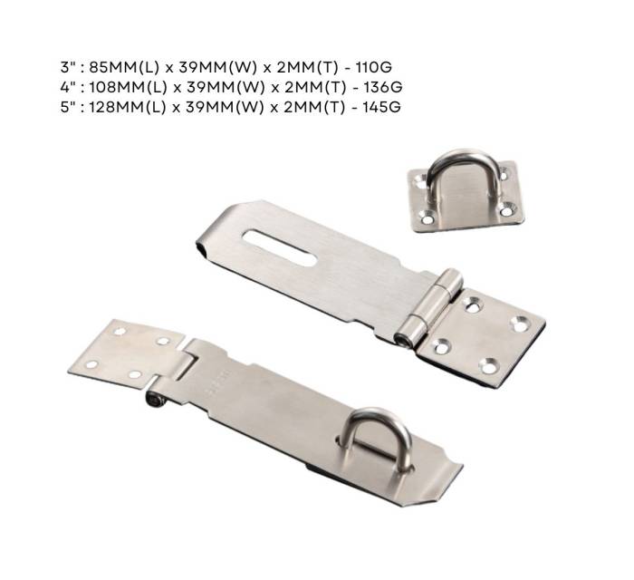 Hasp & Staple - 304/ S. Steel (Narrow Type)