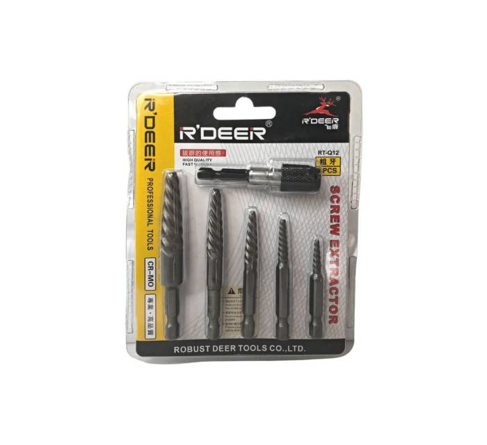 6PCS Screw Extractor RT-Q12 | R'Deer