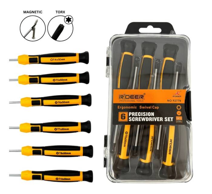 6PCS Star Precision Screwdriver Set - 9277B | R'Deer