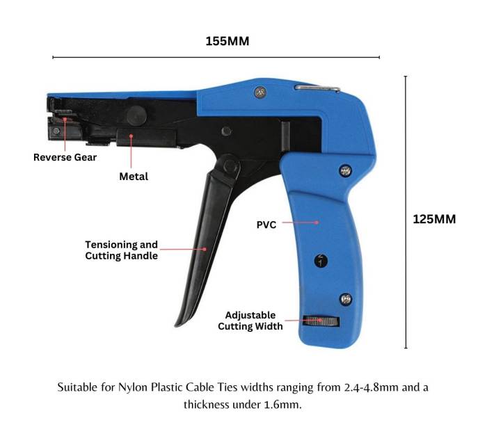 Cable Tie Installation Tool - Nylon | Blue