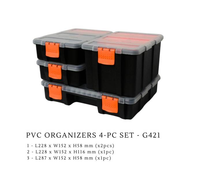 PVC ORGANIZERS 4-PC SET - G421
