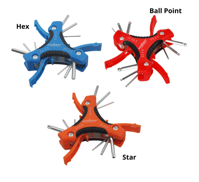 9in1 Triangle Folding Allen Key | Horusdy
